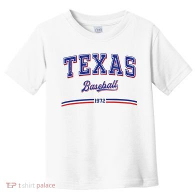 Vintage Texas Baseball 1972 Team Toddler T-Shirt