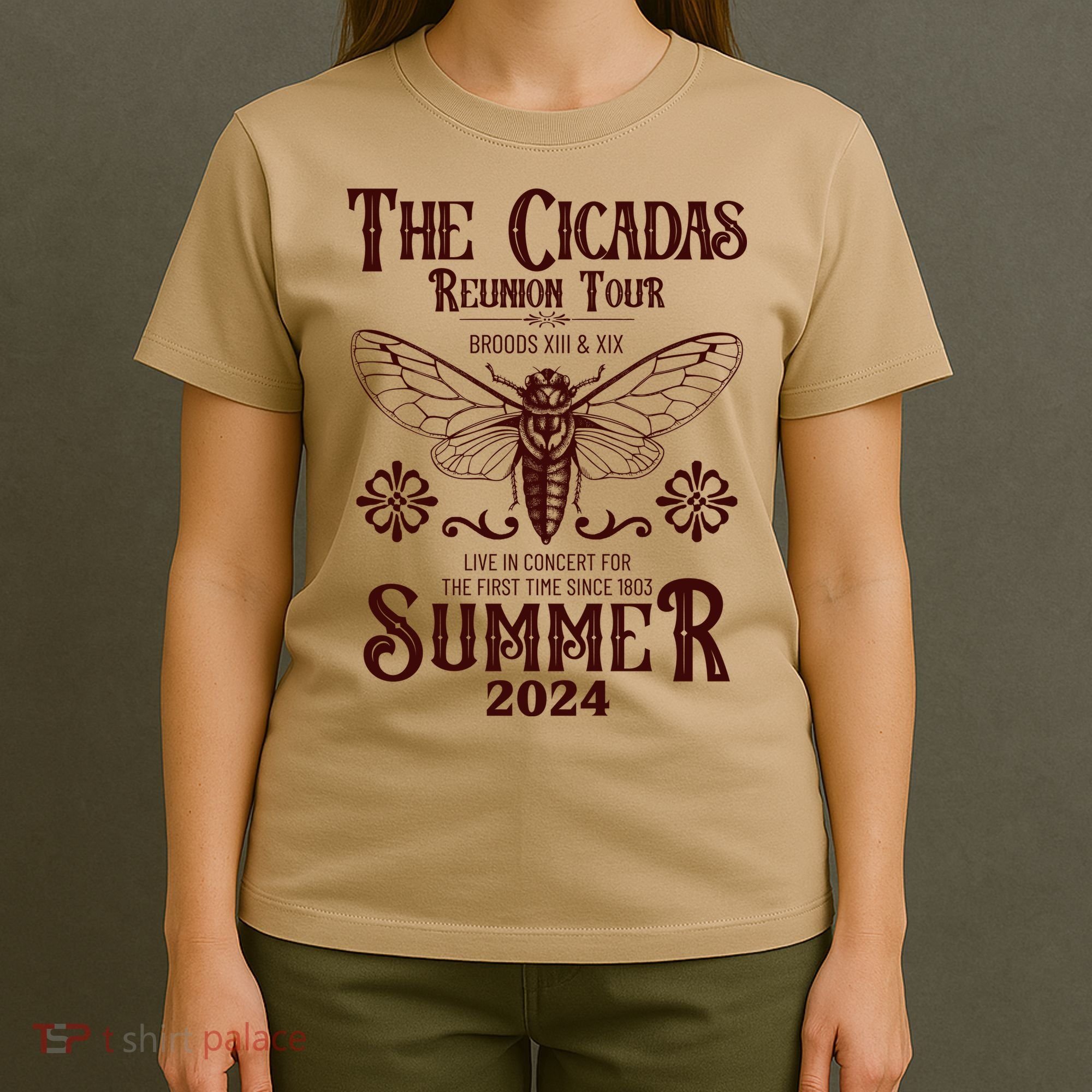 Vintage The Cicadas Reunion Tour Broods Xiii And Xix Summer 2024 T-Shirt
