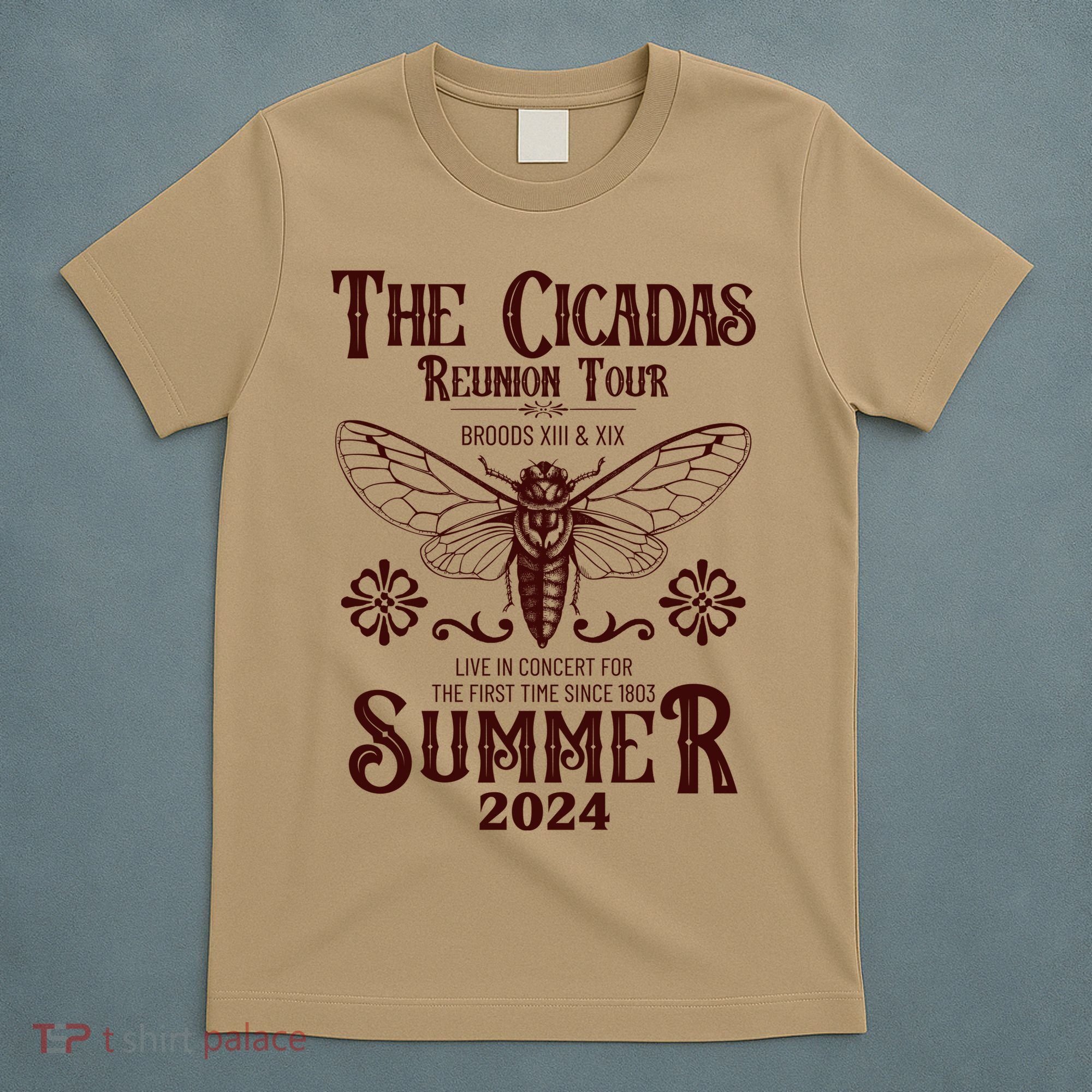 Vintage The Cicadas Reunion Tour Broods Xiii And Xix Summer 2024 T-Shirt