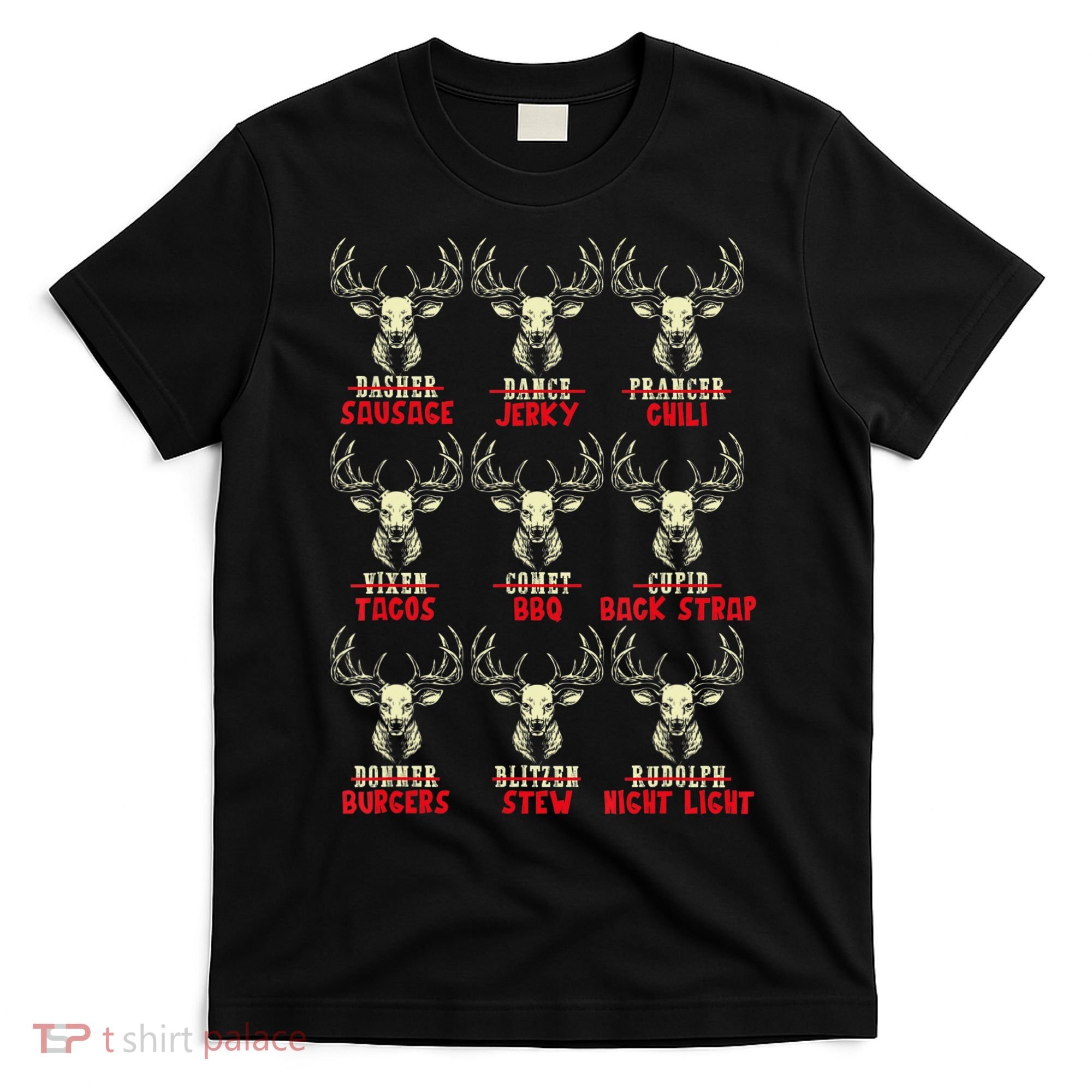 Venison The Christmas Meat Funny Deer Hunting Xmas Hunters T-Shirt