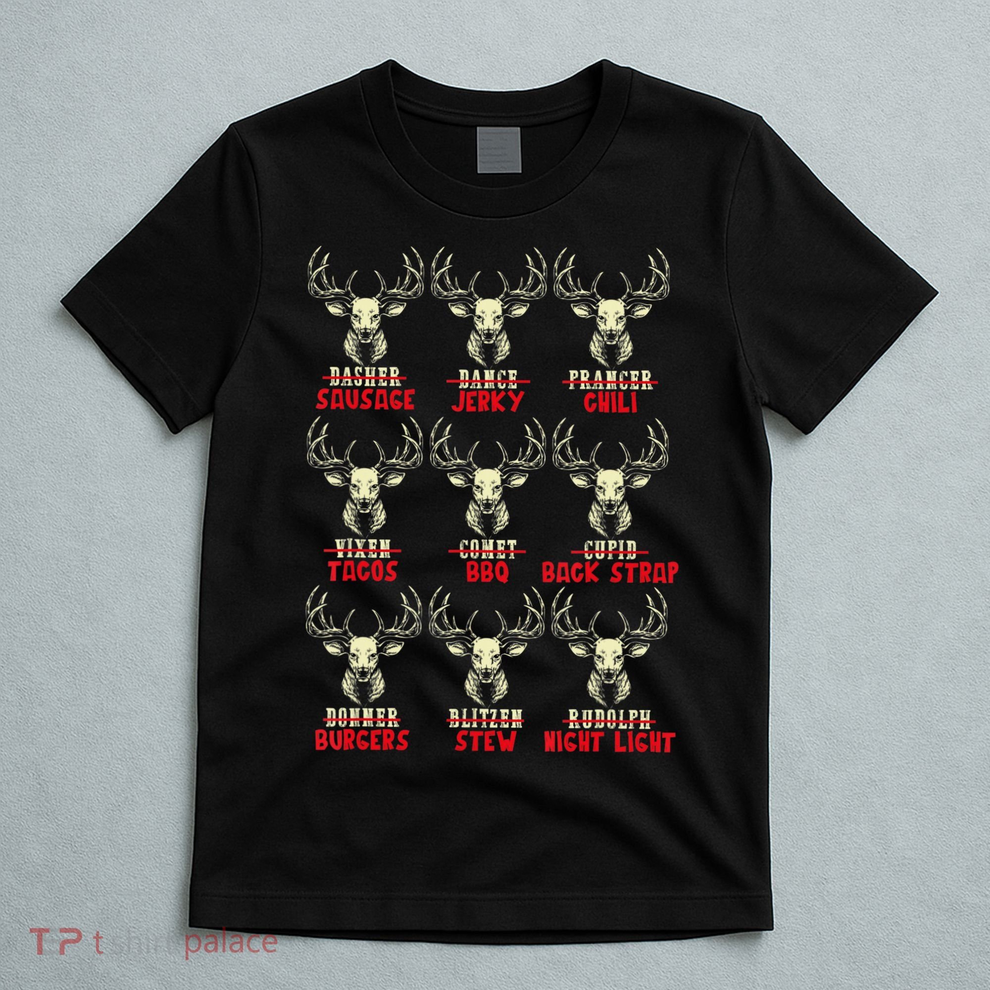 Venison The Christmas Meat Funny Deer Hunting Xmas Hunters T-Shirt