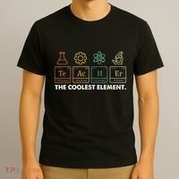 Vintage The Coolest Element Periodic Table Chemist Teacher T-Shirt thumb 3