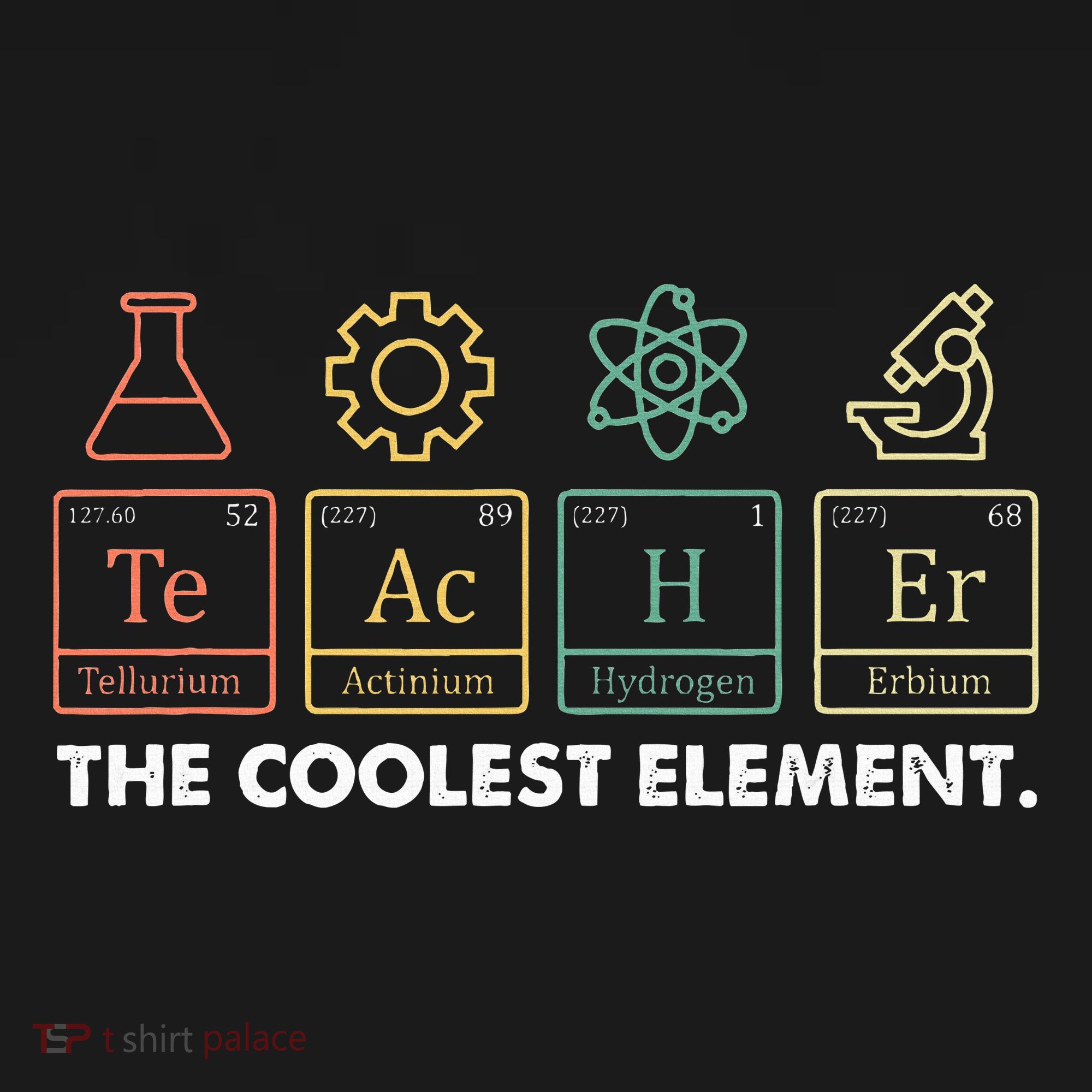 Vintage The Coolest Element Periodic Table Chemist Teacher T-Shirt
