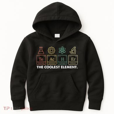 Vintage The Coolest Element Periodic Table Chemist Teacher Kids Hoodie
