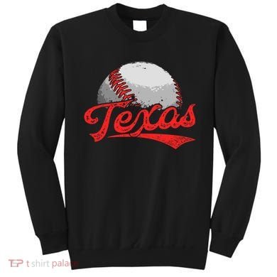Vintage Texas Cityscape Baseball Lover For Sweatshirt