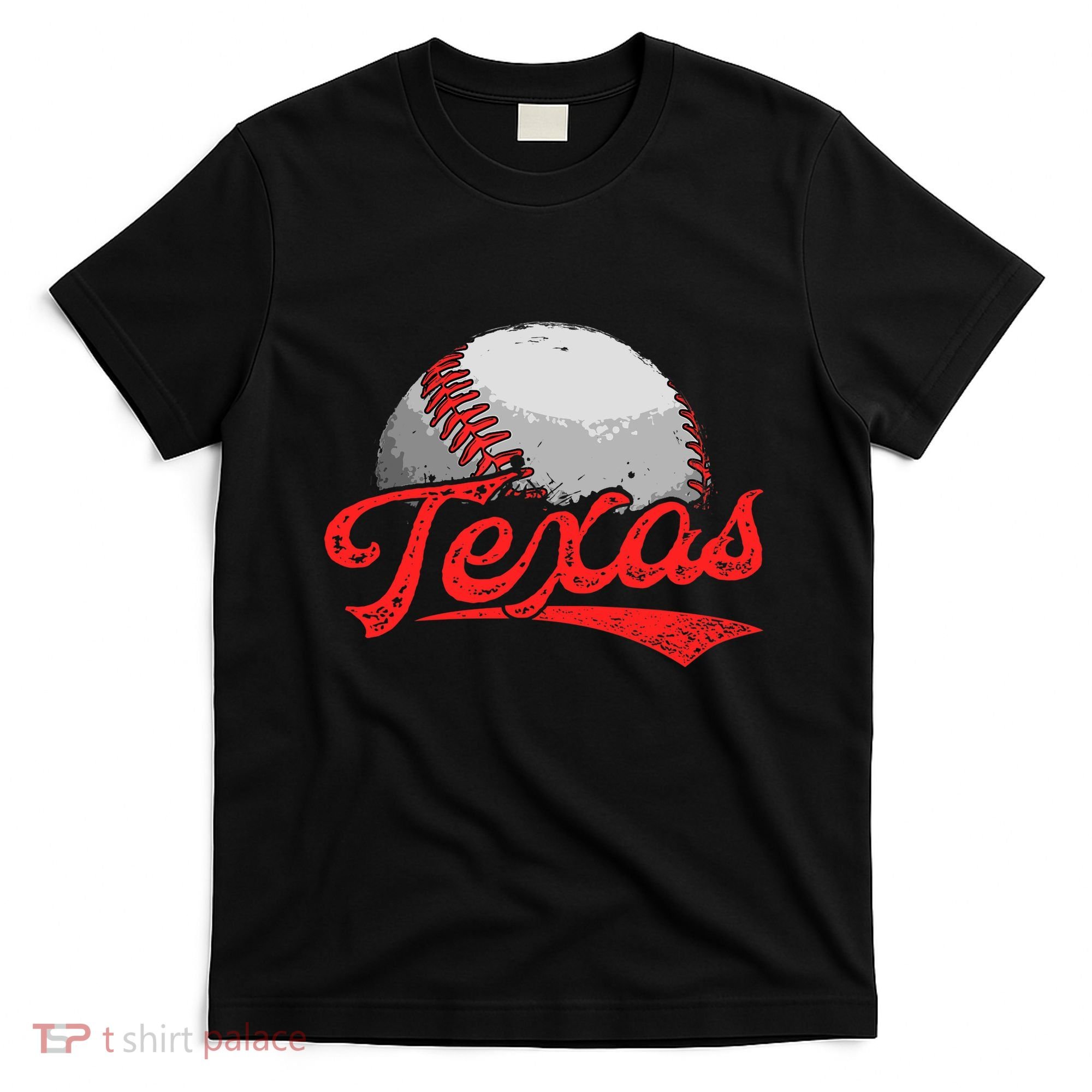 Vintage Texas Cityscape Baseball Lover For T-Shirt