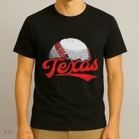 Vintage Texas Cityscape Baseball Lover For T-Shirt thumb 3