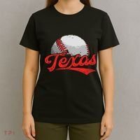 Vintage Texas Cityscape Baseball Lover For T-Shirt thumb 4