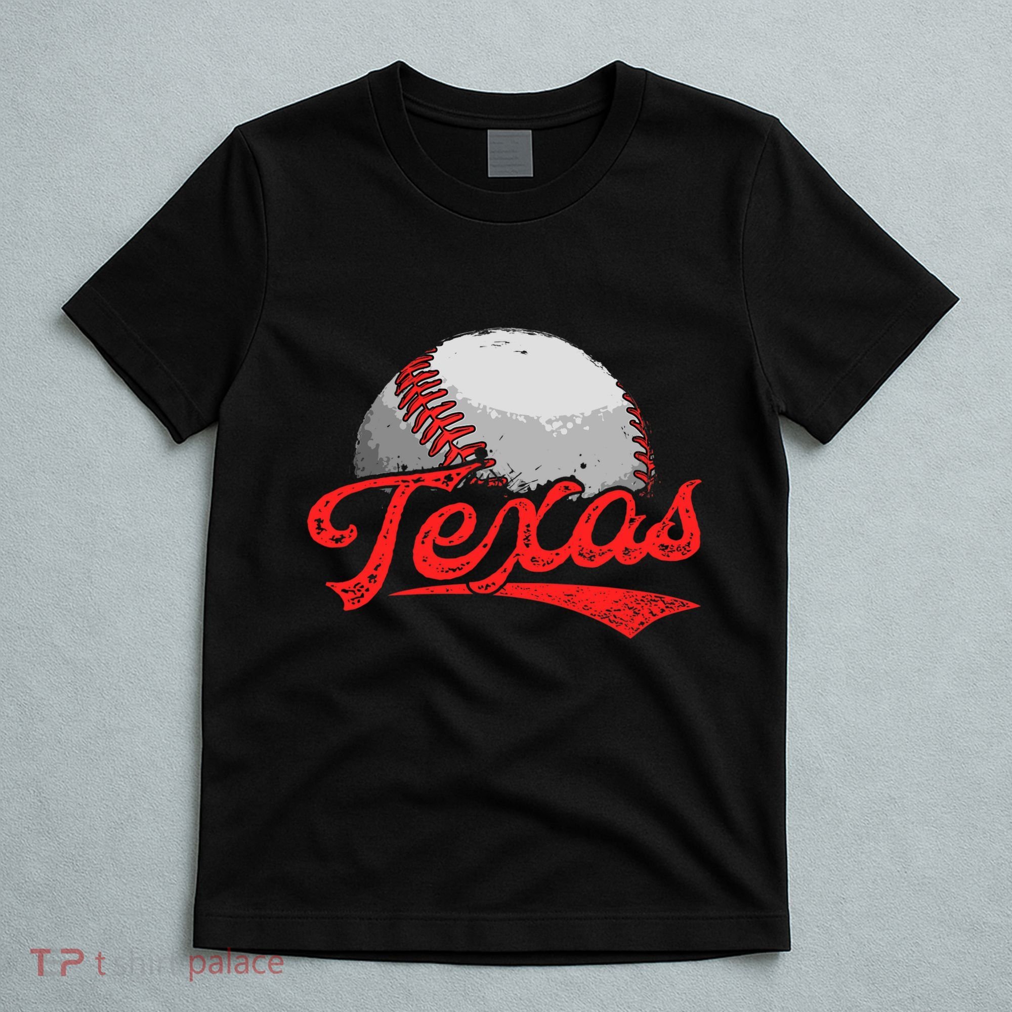 Vintage Texas Cityscape Baseball Lover For T-Shirt