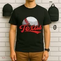 Vintage Texas Cityscape Baseball Lover For T-Shirt thumb 6
