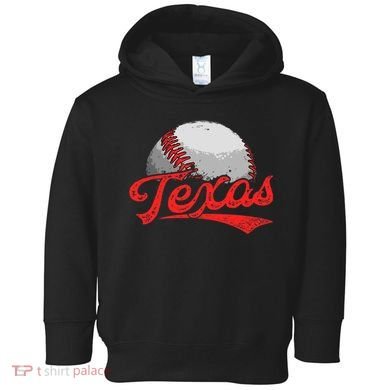 Vintage Texas Cityscape Baseball Lover For Toddler Hoodie