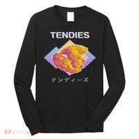Vaporwave Tendies Chicken Tenders Japanese Kanji Long Sleeve Shirt thumb 0