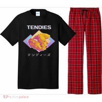 Vaporwave Tendies Chicken Tenders Japanese Kanji Pajama Set thumb 0