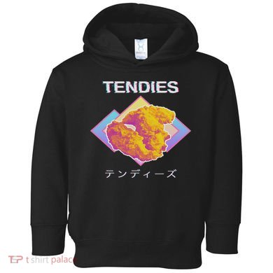 Vaporwave Tendies Chicken Tenders Japanese Kanji Toddler Hoodie