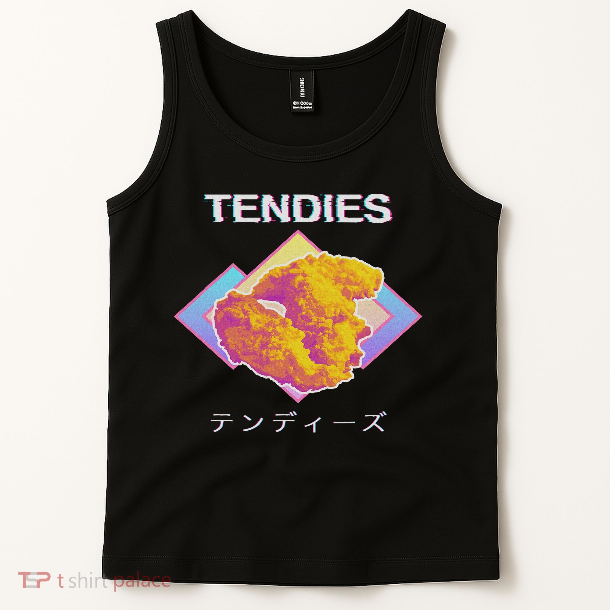 Vaporwave Tendies Chicken Tenders Japanese Kanji Tank Top