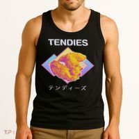 Vaporwave Tendies Chicken Tenders Japanese Kanji Tank Top thumb 3