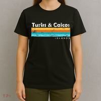 Vintage Turks & Caicos Islands Palm Trees Grace Bay Beach T-Shirt thumb 4