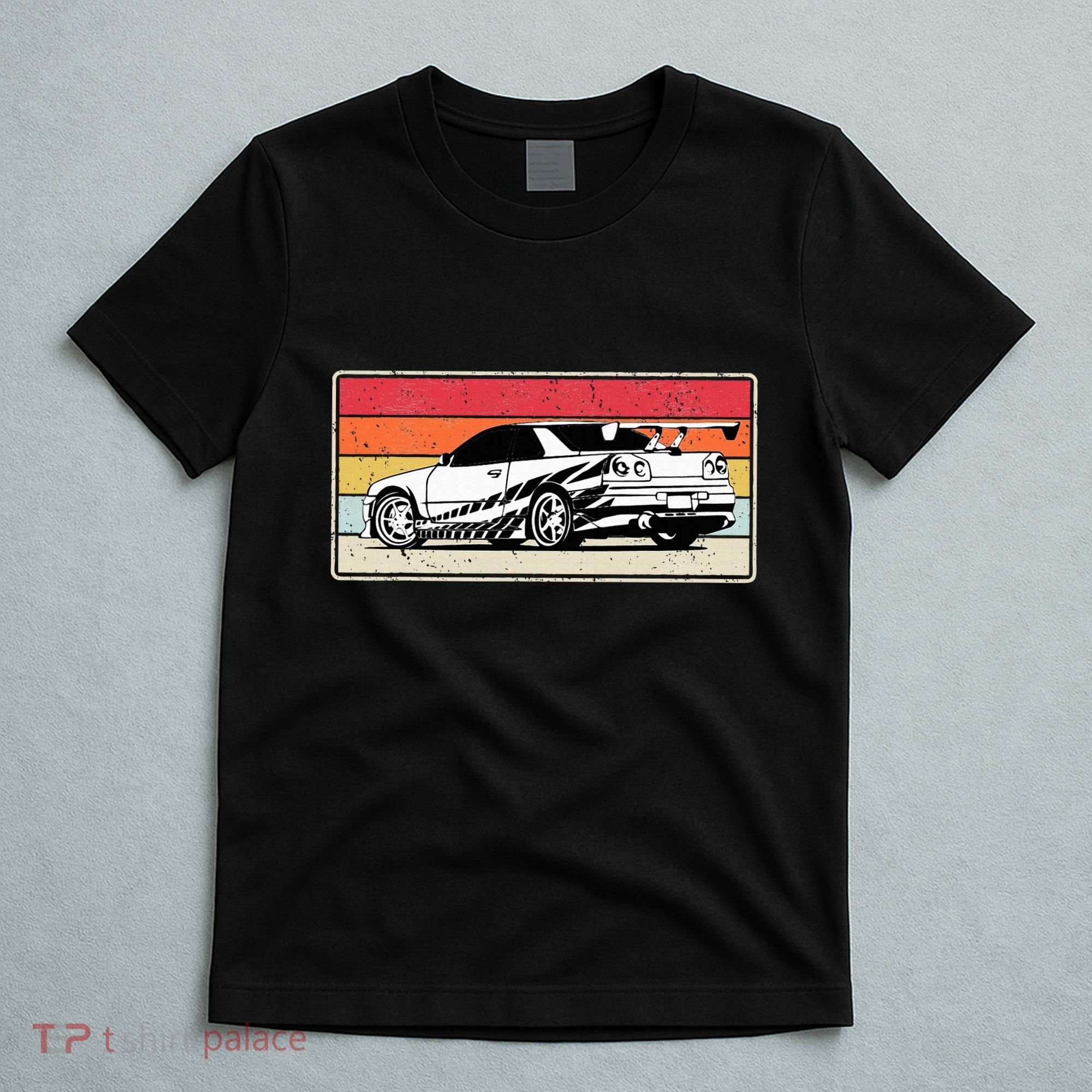 Vintage Tuner Car Skyline Graphic Retro Racing Drift Car T-Shirt