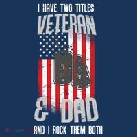 Have Two Titles Veteran And Dad I Rock Them Both Long Sleeve Shirt thumb 2