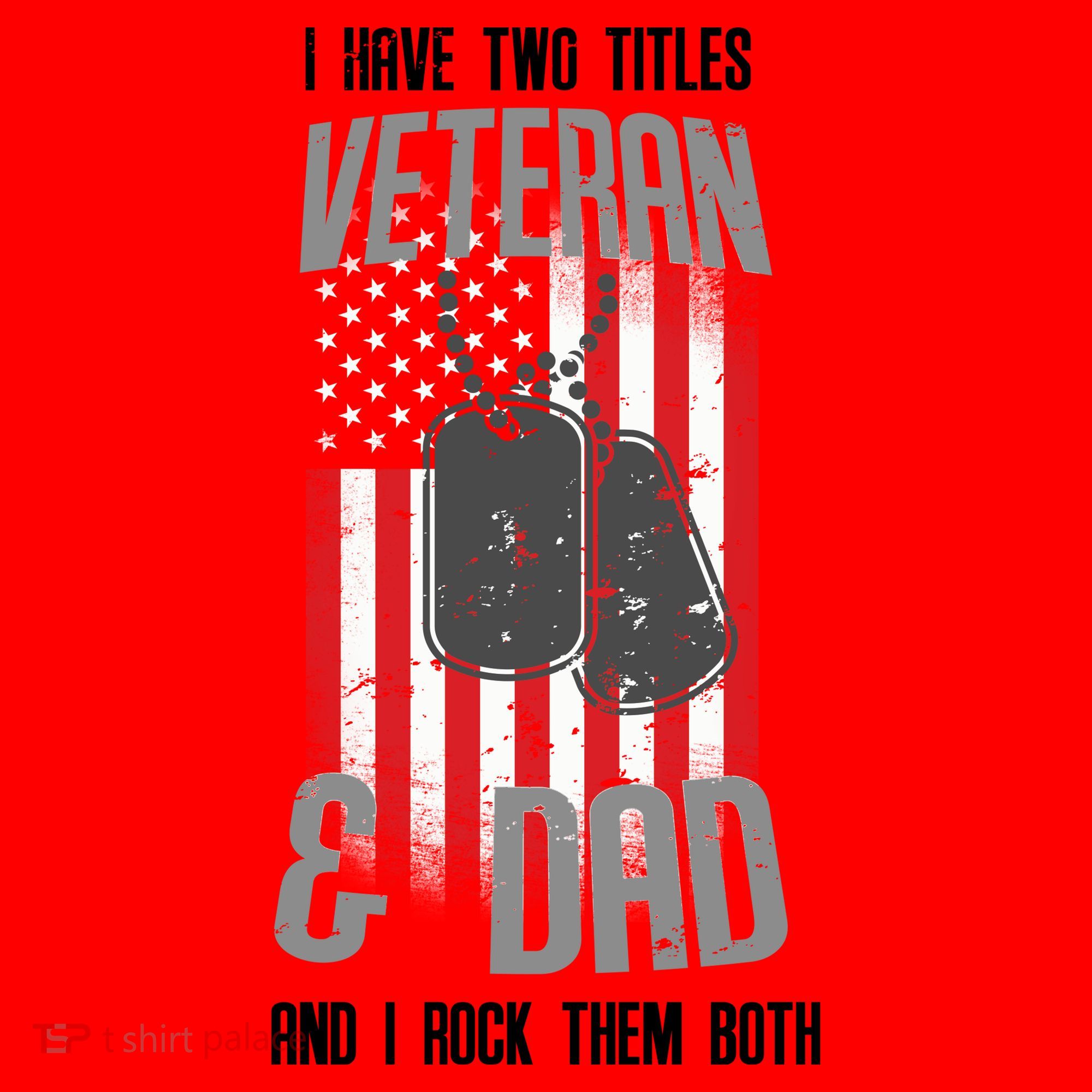 Have Two Titles Veteran And Dad I Rock Them Both Santa Hat