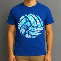 Volleyball Tie Dye Look Blue Purple Perfect Boys Or Girls Gift T-Shirt thumb 3