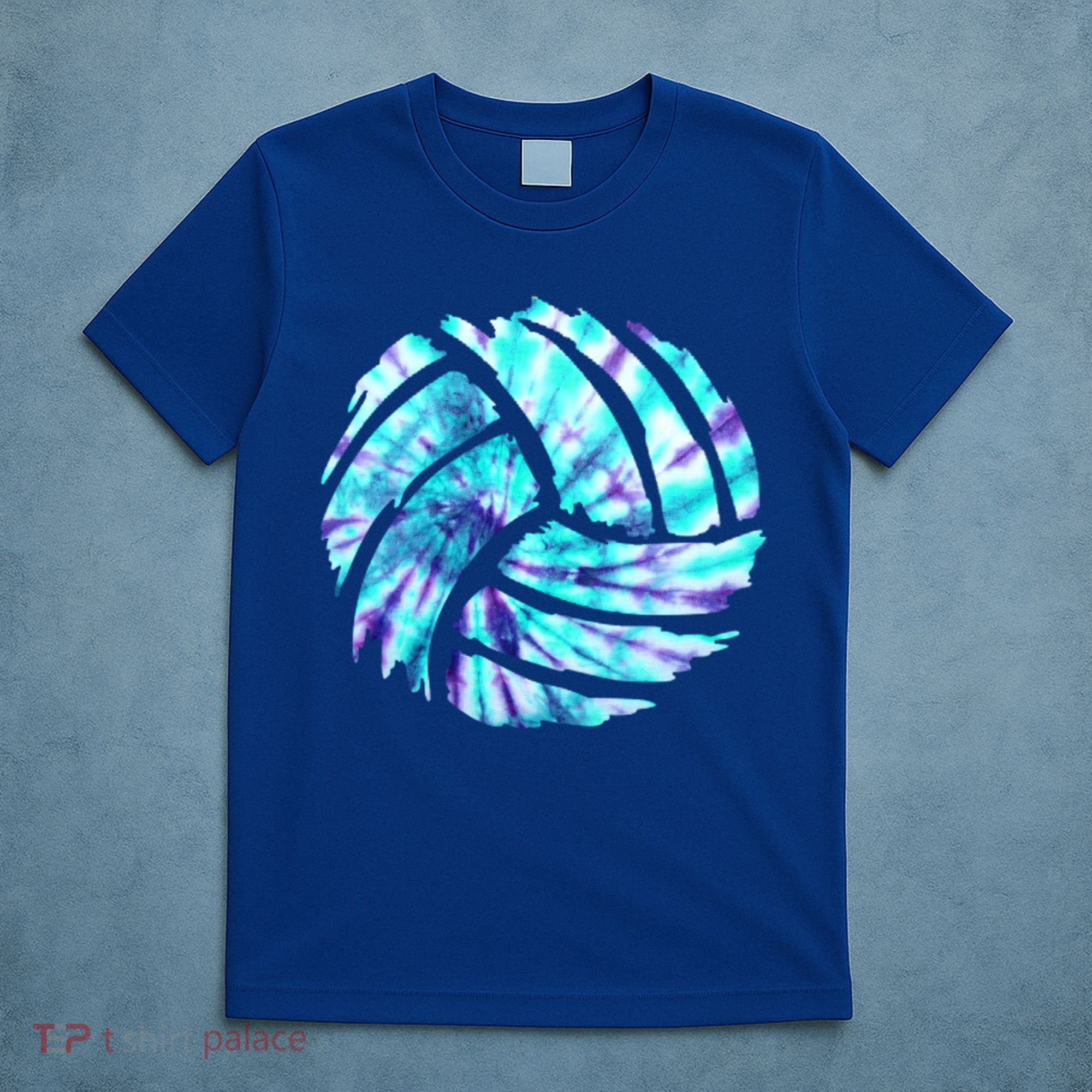 Volleyball Tie Dye Look Blue Purple Perfect Boys Or Girls Gift T-Shirt