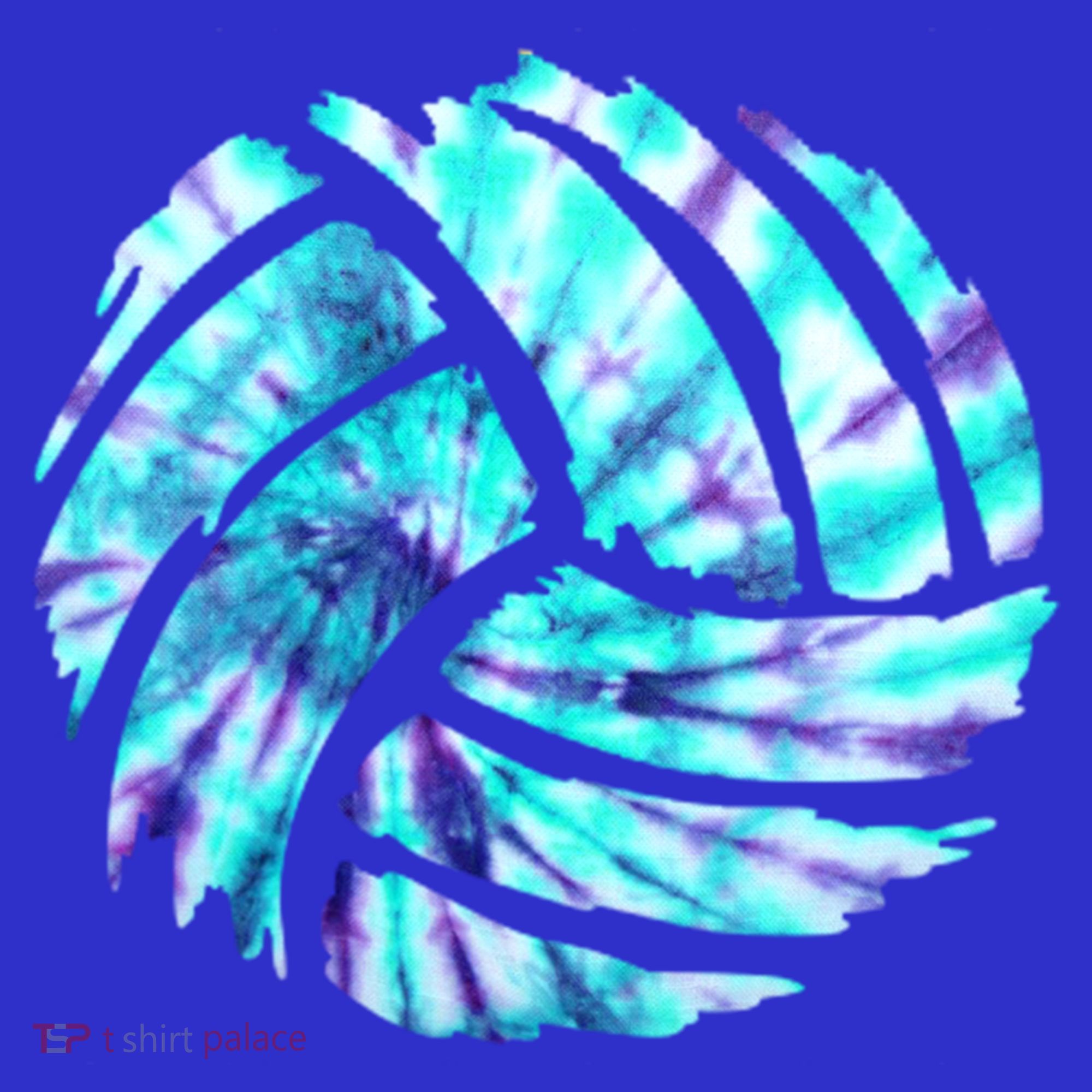 Volleyball Tie Dye Look Blue Purple Perfect Boys Or Girls Gift T-Shirt