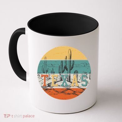 VIntage Texas Desert Cactus Emblem Coffee Mug