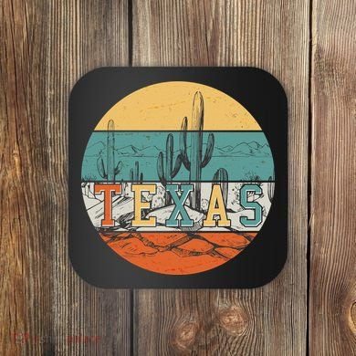 VIntage Texas Desert Cactus Emblem Coaster