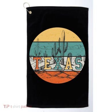 VIntage Texas Desert Cactus Emblem Golf Towel