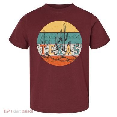 VIntage Texas Desert Cactus Emblem Toddler T-Shirt