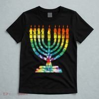 Vintage Tie Dye Hanukkah Menorah Long Sleeve T-Shirt thumb 5