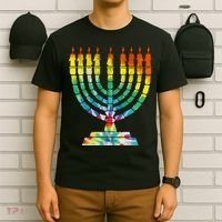 Vintage Tie Dye Hanukkah Menorah Long Sleeve T-Shirt thumb 6