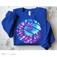 Volleyball Tie Dye Blue Purple Sweatshirt thumb 2