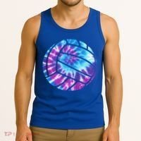 Volleyball Tie Dye Blue Purple Tank Top thumb 3