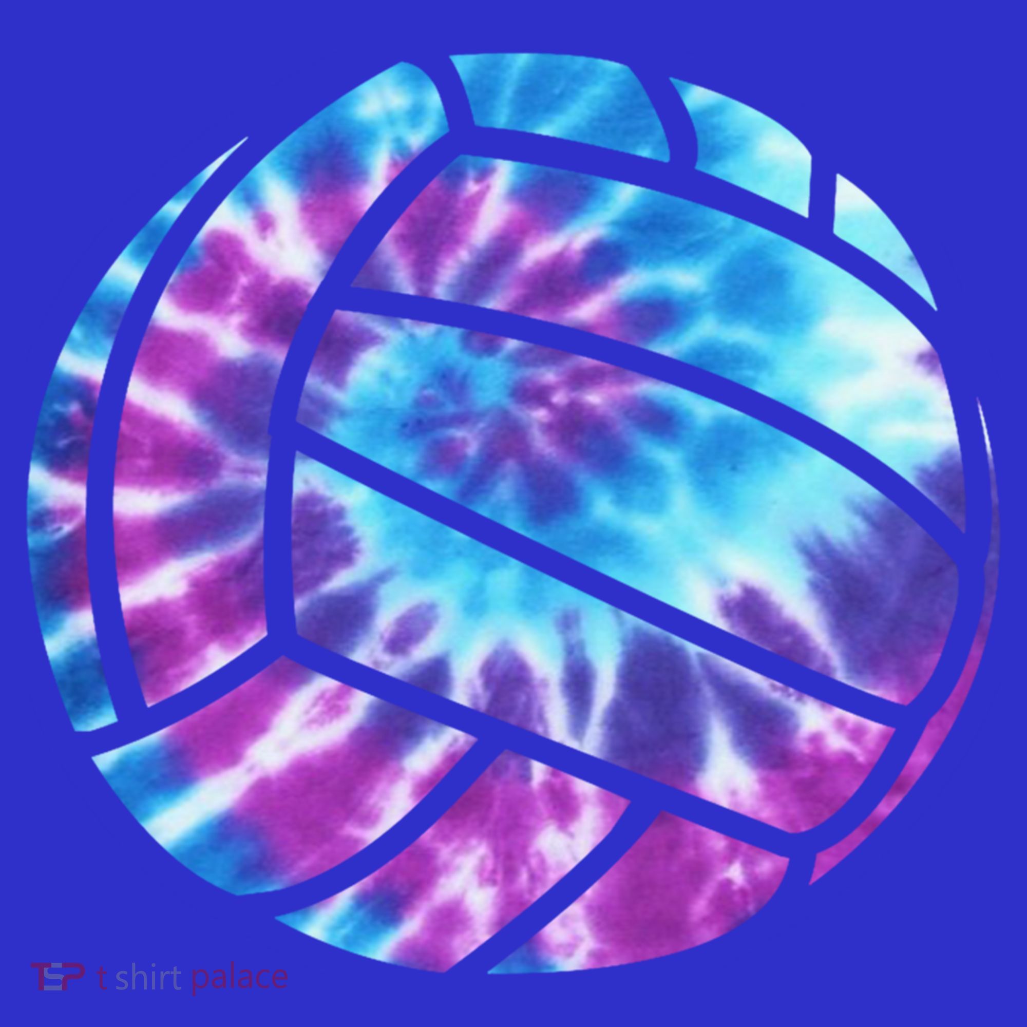 Volleyball Tie Dye Blue Purple Tank Top