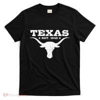 Vintage Texas Distressed Est. 1845 Longhorn Bull = T-Shirt thumb 0