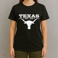 Vintage Texas Distressed Est. 1845 Longhorn Bull = T-Shirt thumb 4
