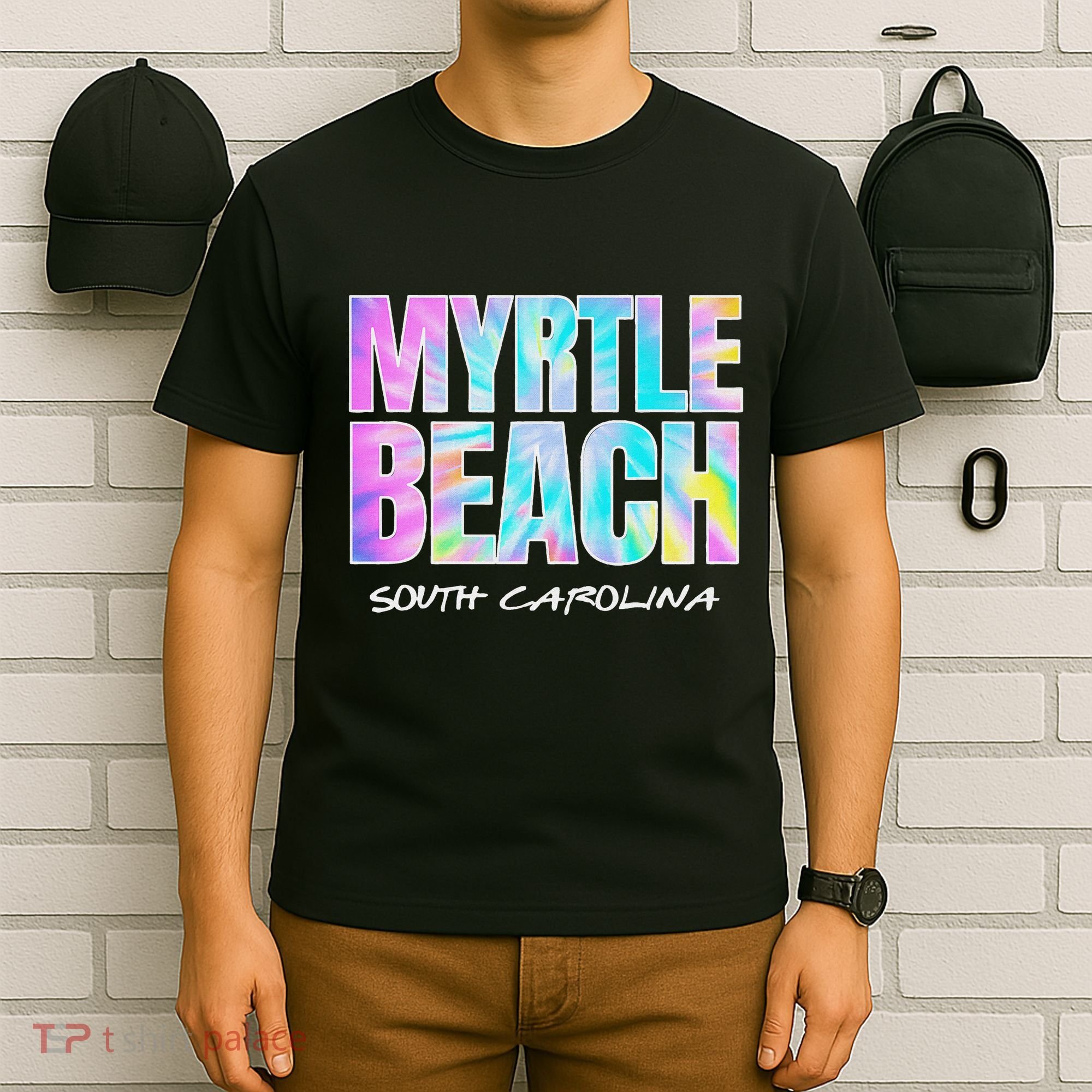 Vintage Tie Dye Myrtle Beach South Carolina Souvenir T-Shirt