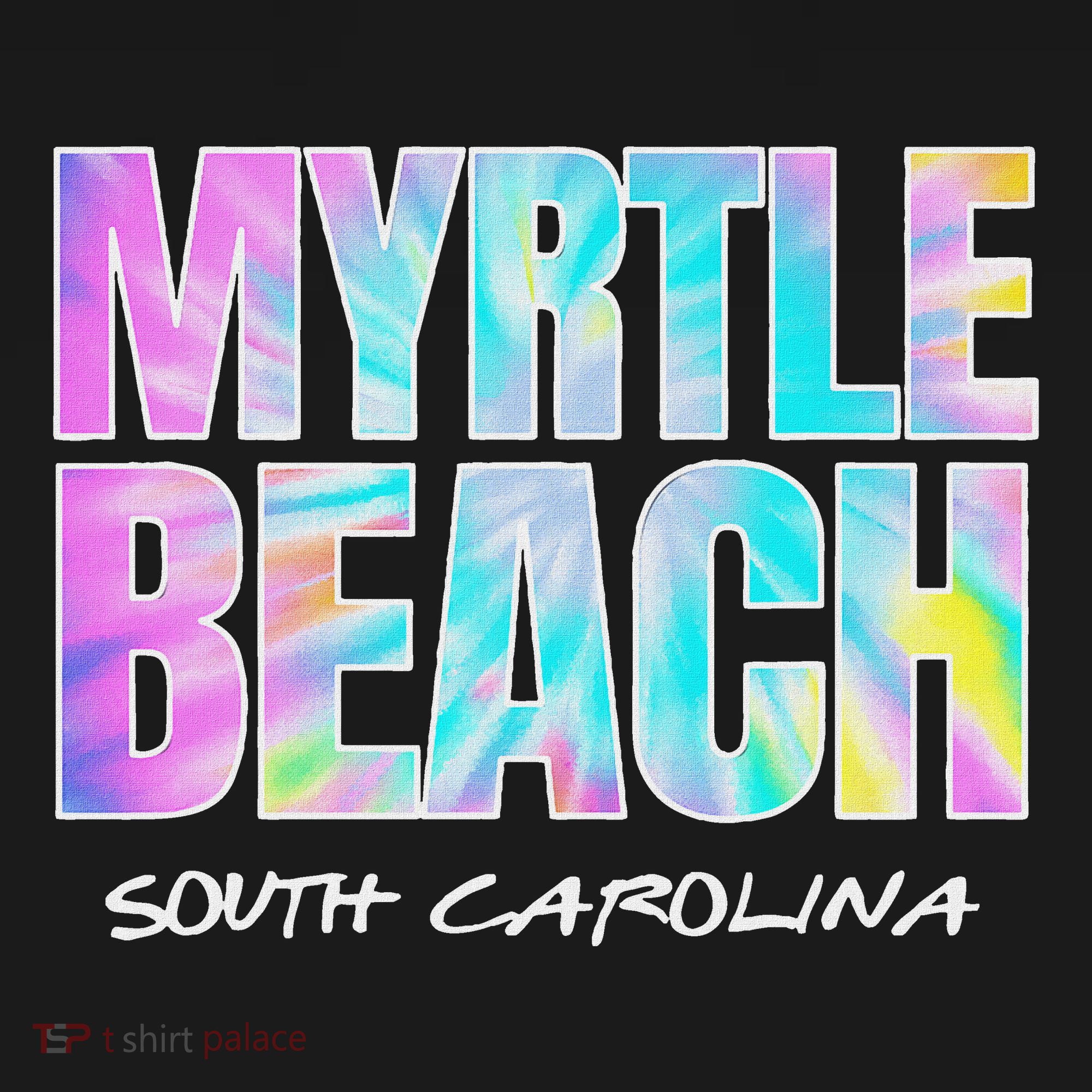 Vintage Tie Dye Myrtle Beach South Carolina Souvenir T-Shirt