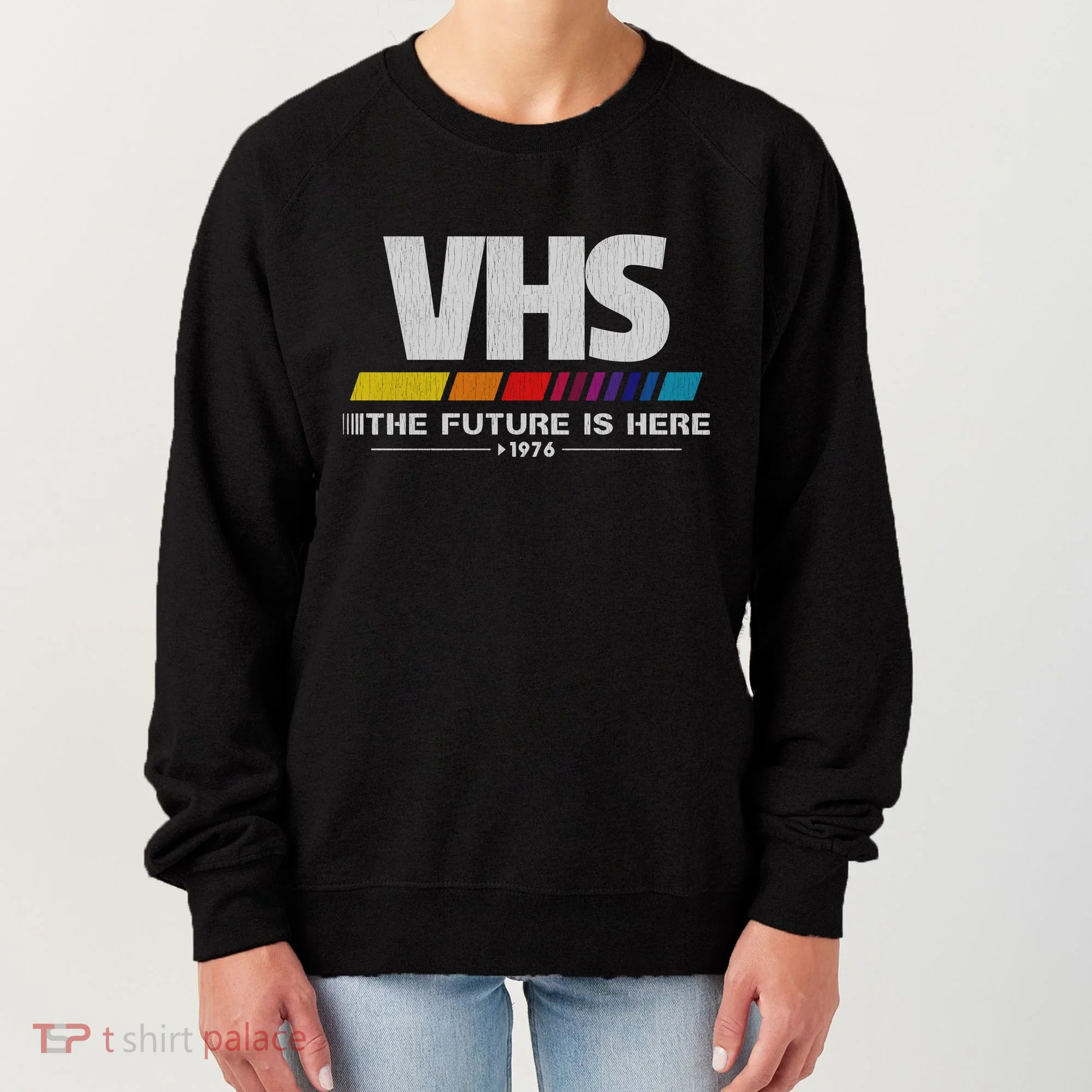 Vhs The Future Is Here 1976 Vintage Women's Sweatshirt