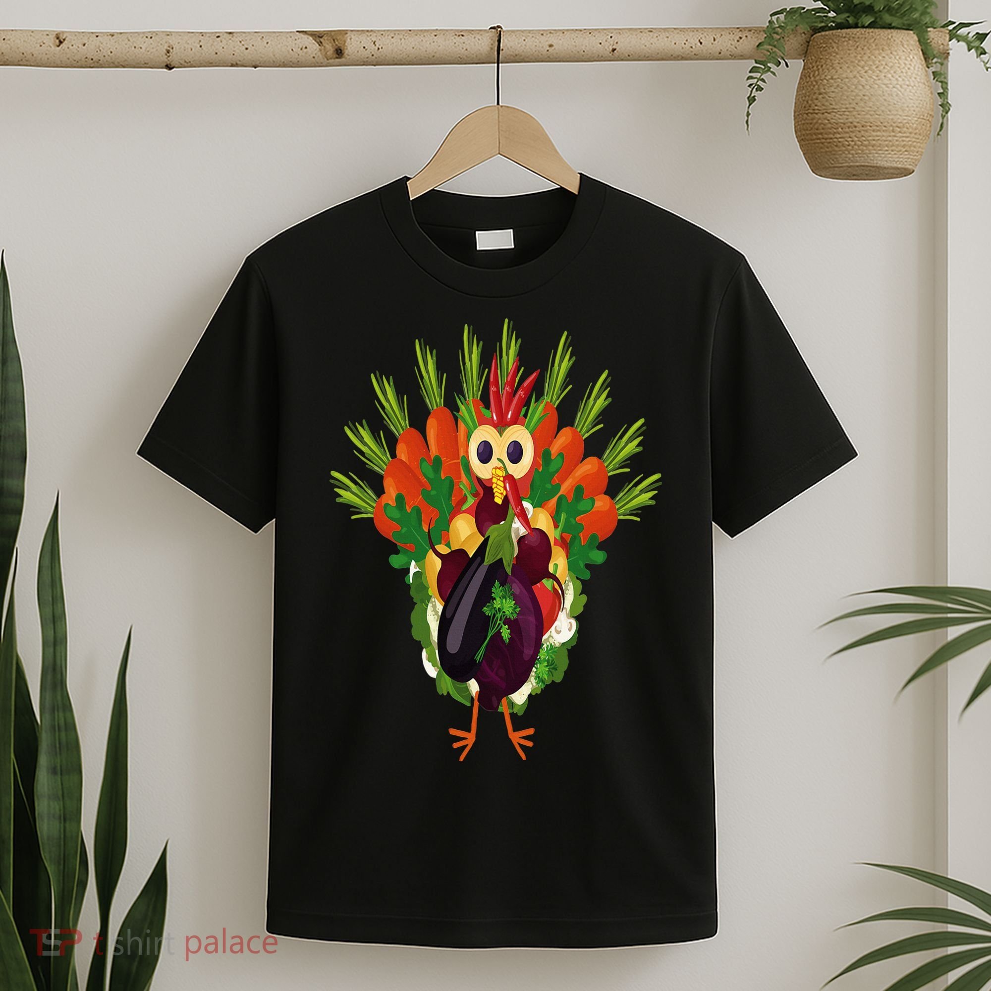Vegan Thanksgiving Funny Vegetable Meatless Turkey T-Shirt