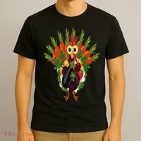 Vegan Thanksgiving Funny Vegetable Meatless Turkey T-Shirt thumb 3