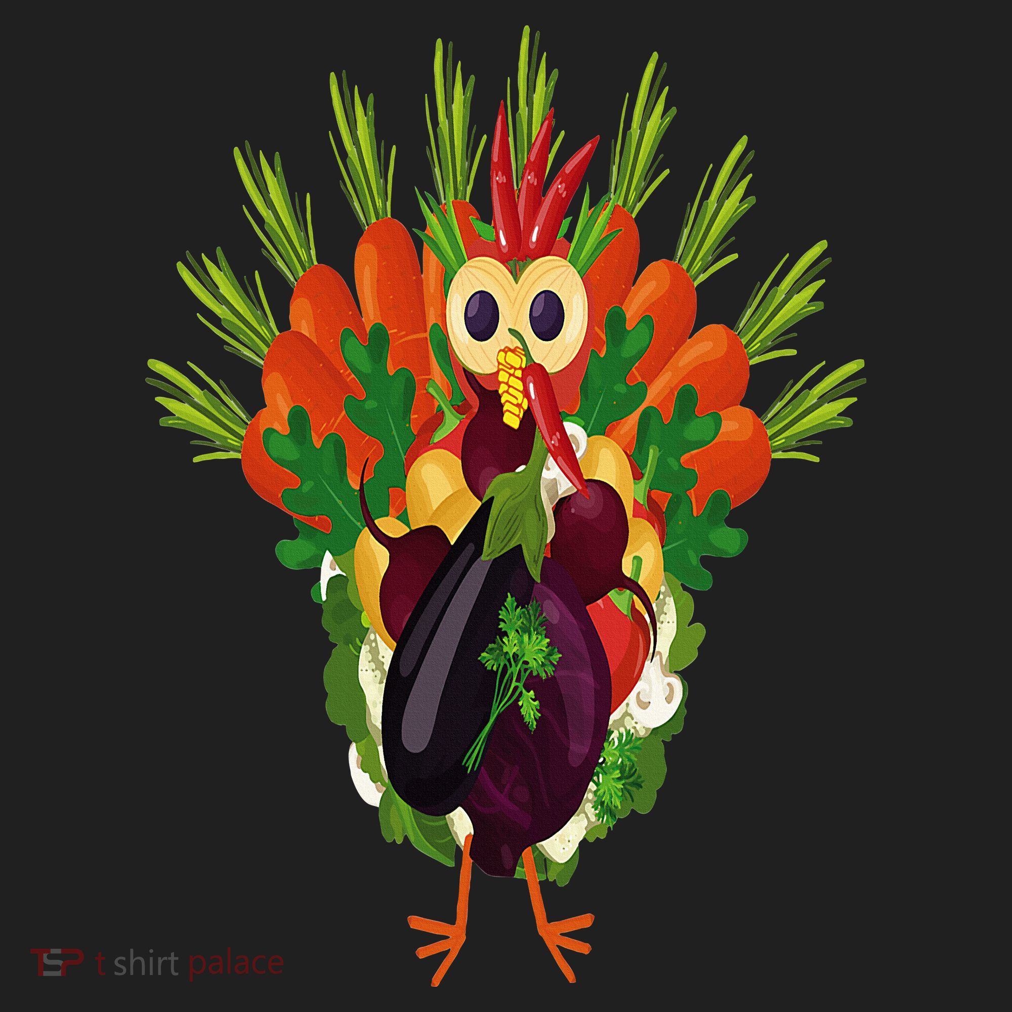 Vegan Thanksgiving Funny Vegetable Meatless Turkey Beanie