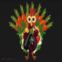 Vegan Thanksgiving Funny Vegetable Meatless Turkey Women's Hoodie thumb 2