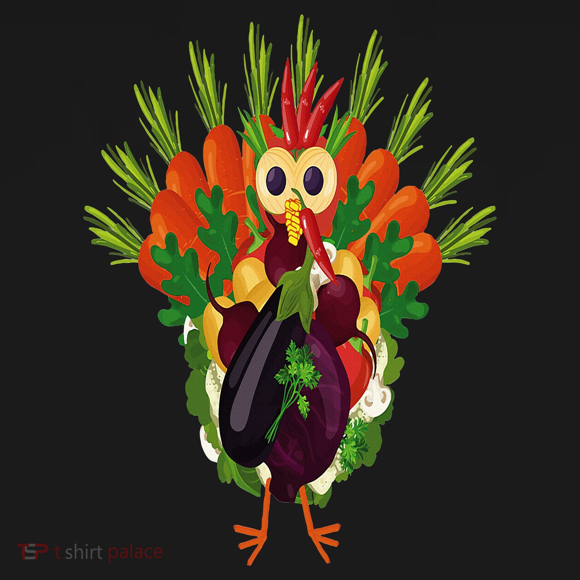 Vegan Thanksgiving Funny Vegetable Meatless Turkey Women's Hoodie