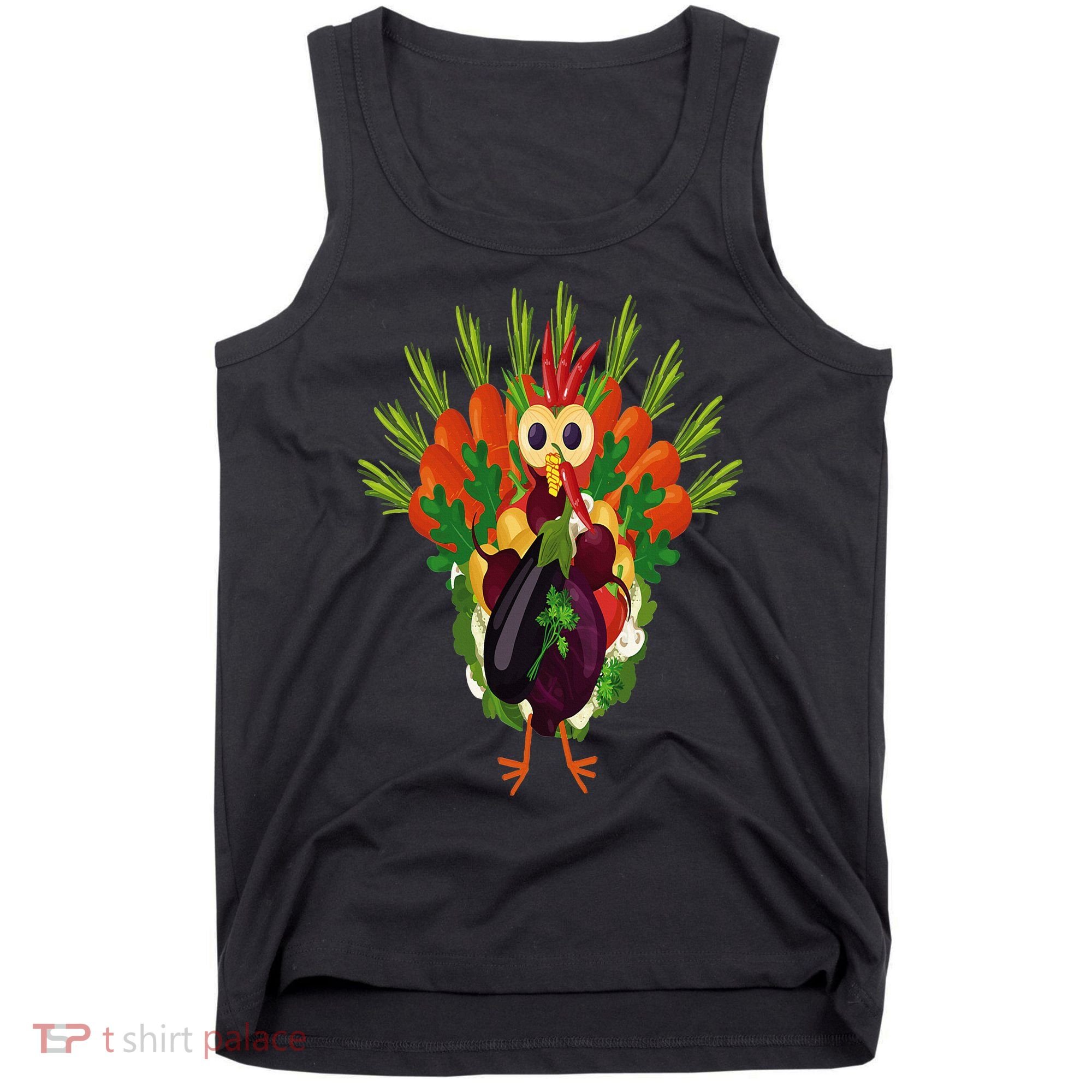 Vegan Thanksgiving Funny Vegetable Meatless Turkey Tank Top