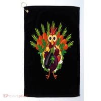 Vegan Thanksgiving Funny Vegetable Meatless Turkey Golf Towel thumb 0