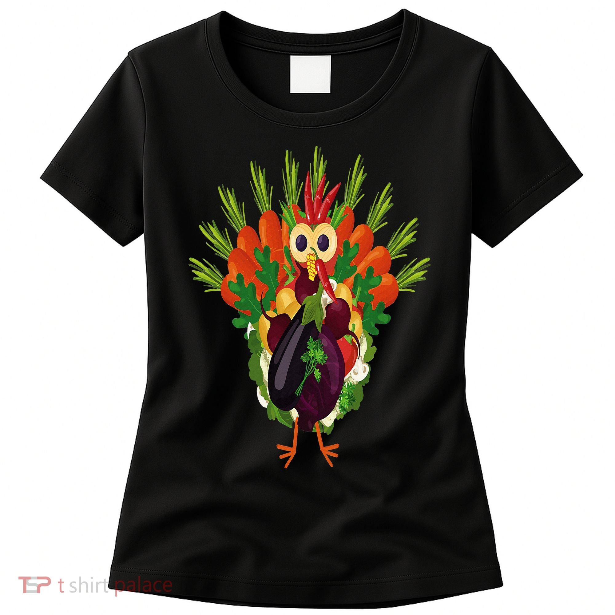 Vegan Thanksgiving Funny Vegetable Meatless Turkey Women's T-Shirt
