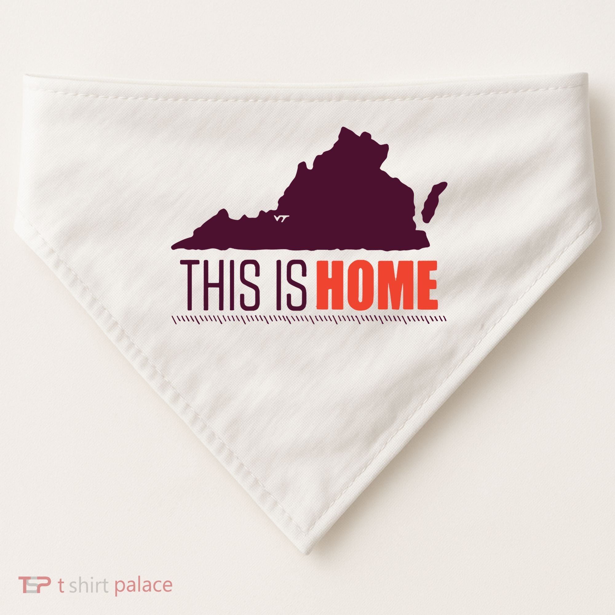 Virginia Tech Football Win This Is Home USA-Made Doggie Bandana